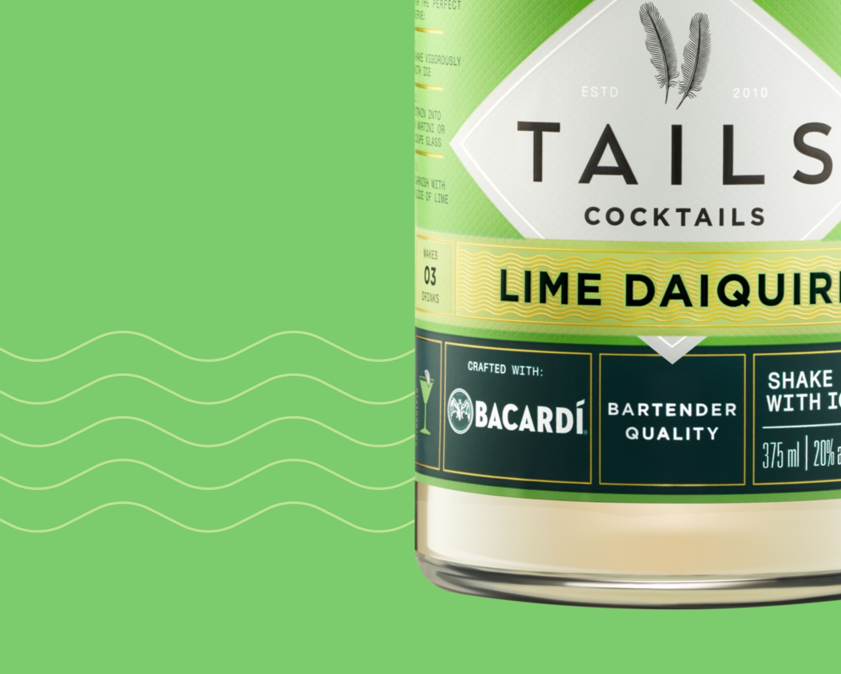 Rum Daiquiri Cocktail Ready Made Classic Cocktails TAILS® Cocktails
